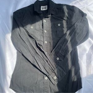 Men's Black Button-Up Shirt